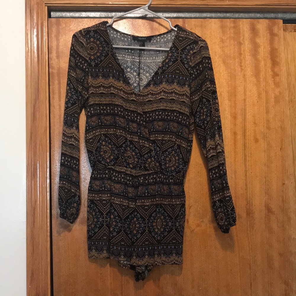 Long Sleeve Boho Romper